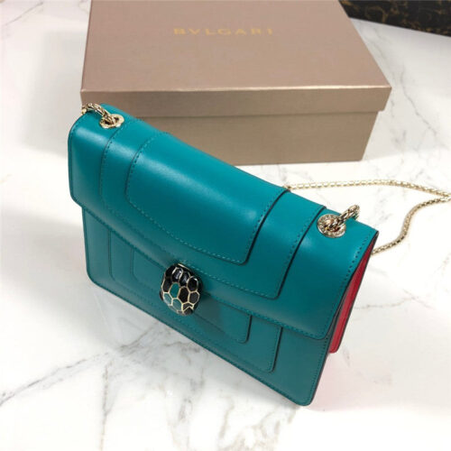 High Quality Luxury Bvlgari Serpenti Chain Shoulder Bag – Turquoise product detail