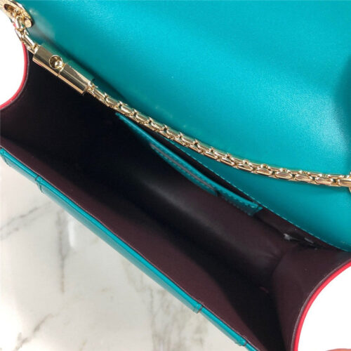 High Quality Luxury Bvlgari Serpenti Chain Shoulder Bag – Turquoise product detail