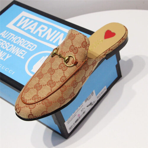 High Quality Luxury Gucci Princetown Leather Tiger Slipper Canvas GG product detail