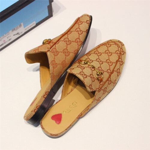 High Quality Luxury Gucci Princetown Leather Tiger Slipper Canvas GG product detail