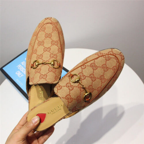 High Quality Luxury Gucci Princetown Leather Tiger Slipper Canvas GG product detail