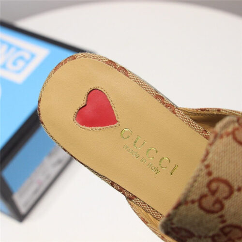 High Quality Luxury Gucci Princetown Leather Tiger Slipper Canvas GG alternate view