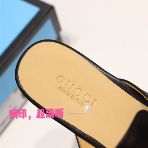 High Quality Luxury Gucci Princetown Leather Tiger Slipper Black product detail