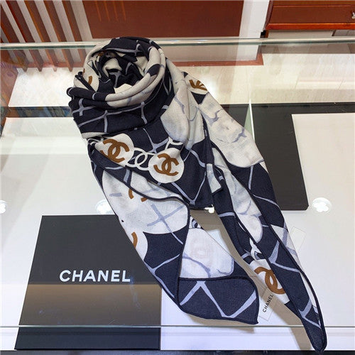 High Quality Luxury Chanel Cashmere Scarf Scarves – Style 25059 alternate view