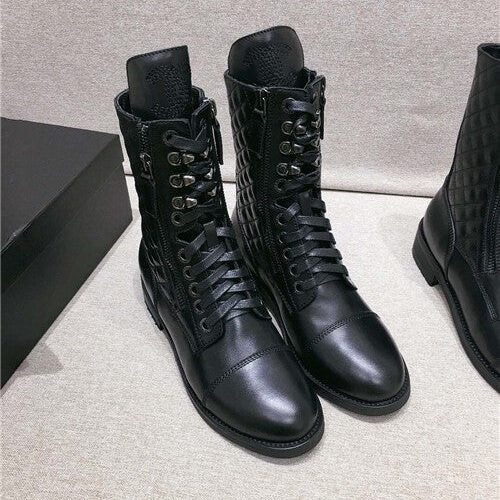 High Quality Luxury Chanel Leather Boots Shoes – Style 64742
