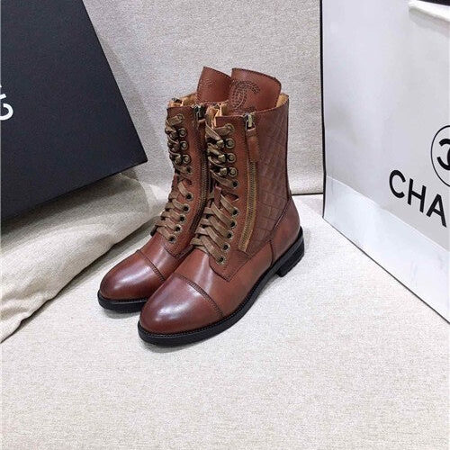 High Quality Luxury Chanel Leather Boots Shoes