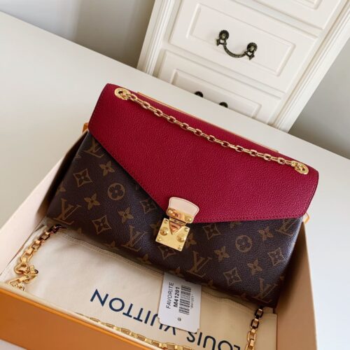 High Quality Luxury Louis Vuitton Monogram Pallas Chain Cerise Bag product detail