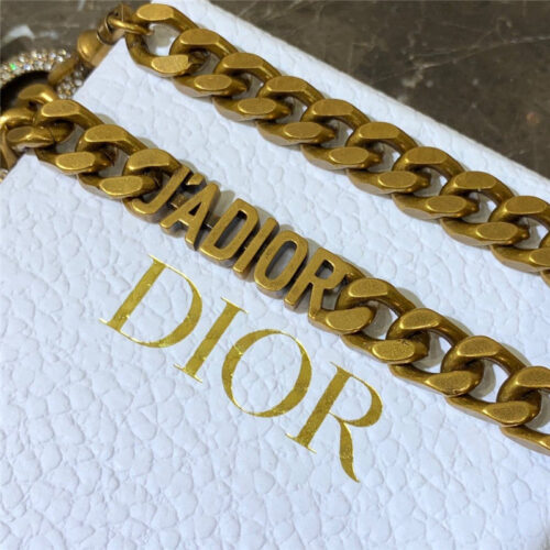 High Quality Luxury Dior Chain Necklace Gold product detail
