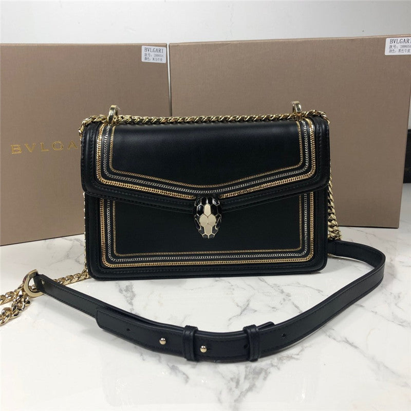 High Quality Luxury Bvlgari Serpenti Diamond Blast Chain Bag – 16 Cm