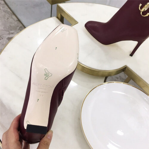 High Quality Luxury Jimmy Choo Minori 85 Ankle Boots In Red product detail