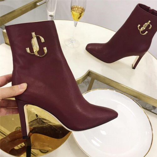 High Quality Luxury Jimmy Choo Minori 85 Ankle Boots In Red product detail