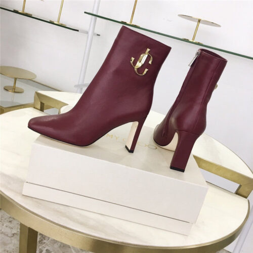 High Quality Luxury Jimmy Choo Minori 85 Ankle Boots In Red product detail