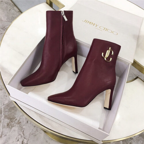 High Quality Luxury Jimmy Choo Minori 85 Ankle Boots In Red