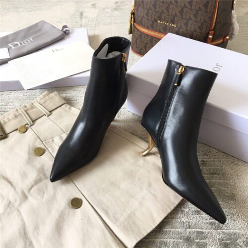 High Quality Luxury Christian Dior Tartan Ankle  Booties Boots
