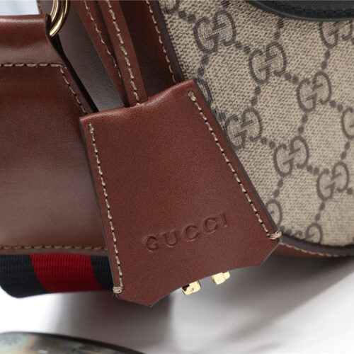 High Quality Luxury Gucci Monogram GG Supreme Medium Padlock Shoulder Bag Black product detail