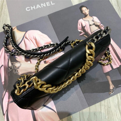 High Quality Luxury Chanel Wallet On Chain Quilted Caviar Gold-Tone Black product detail