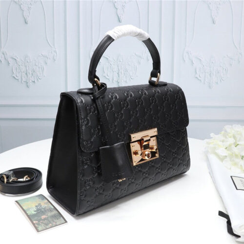 High Quality Luxury Medium Padlock Signature Leather Shoulder Bag
