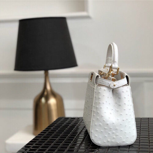 High Quality Luxury Fendi Ostrich Leather Peekaboo Bag – Style 32595 product detail