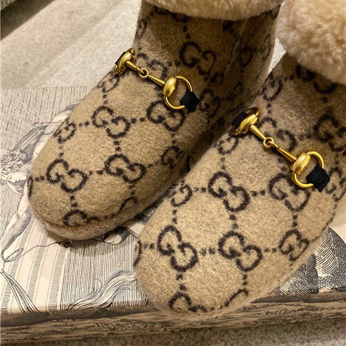 High Quality Luxury Gucci Fria GG Wool-Blend Ankle Boots product detail