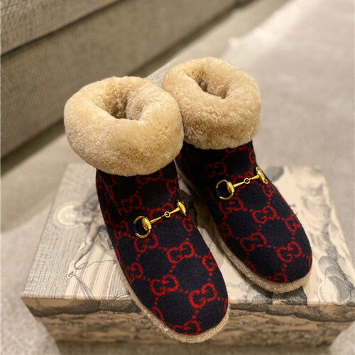 High Quality Luxury Gucci Fria GG Wool-Blend Ankle Boots – Style 17523 product detail
