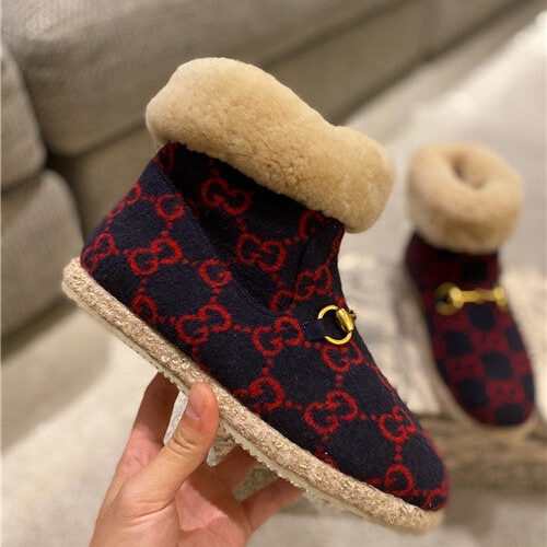 High Quality Luxury Gucci Fria GG Wool-Blend Ankle Boots – Style 17523 product detail