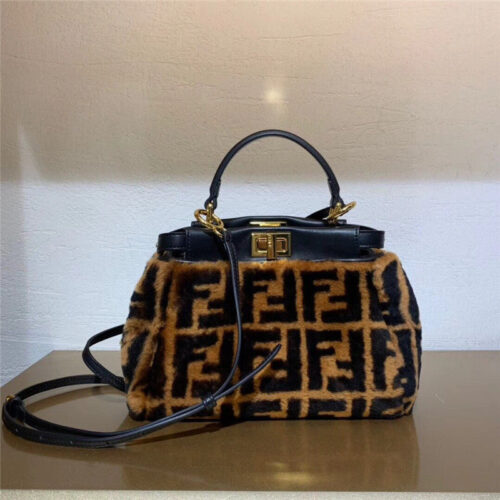 High Quality Luxury Fendi Mini Peekaboo Bag alternate view