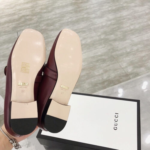 High Quality Luxury Gucci GG Loafers Women Wine Red product detail