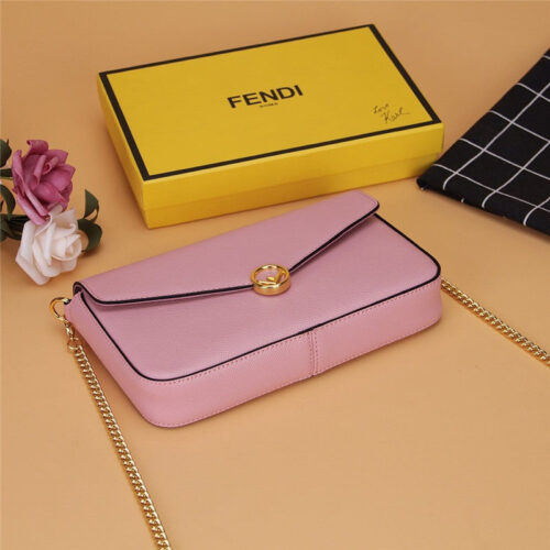 High Quality Luxury Fendi Three-Piece Wallet Pink alternate view
