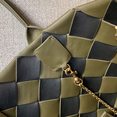 High Quality Luxury Bottega Veneta Leather Check Cabat Tote Bag product detail