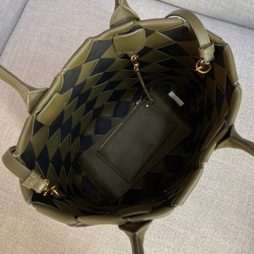 High Quality Luxury Bottega Veneta Leather Check Cabat Tote Bag product detail