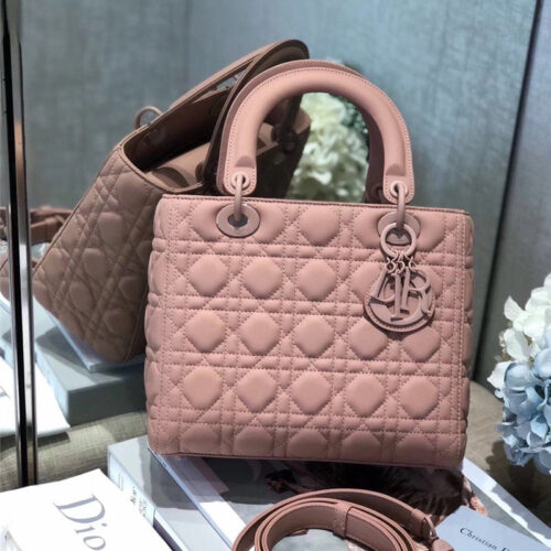 High Quality Luxury Lady Dior Medium Pink
