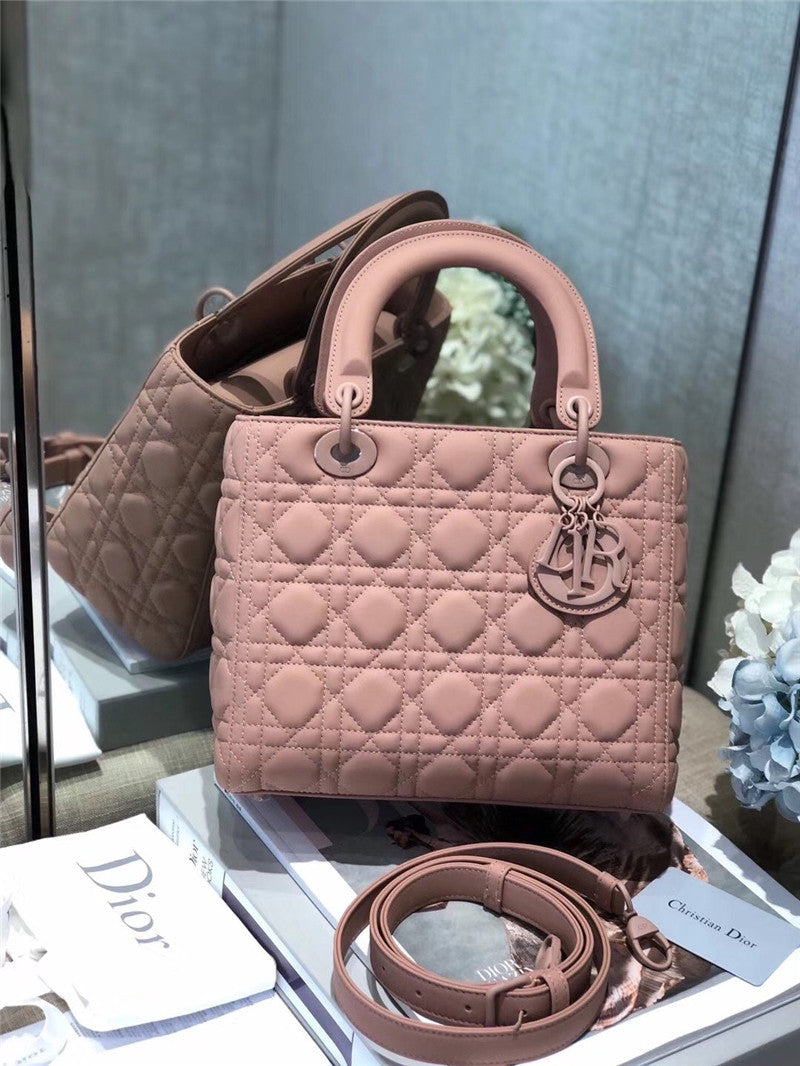 High Quality Luxury Lady Dior Medium Pink
