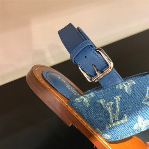 High Quality Luxury Louis Vuitton Brown Flat Sandals For Women product detail