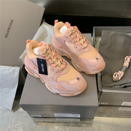 High Quality Luxury Balenciaga Triple S Sneakers Shoes Pink