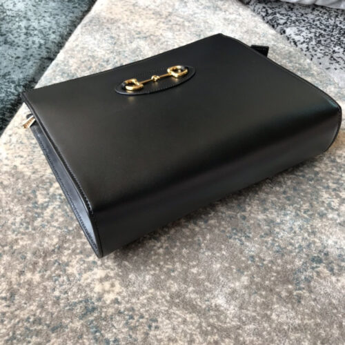 High Quality Luxury Gucci 1955 Horsebit Pouch Clutch Bag Black product detail