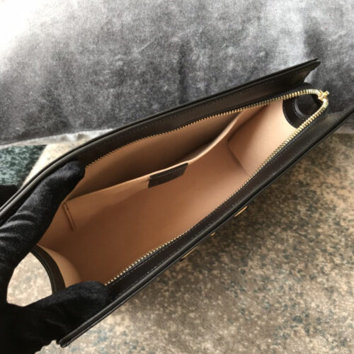High Quality Luxury Gucci 1955 Horsebit Pouch Clutch Bag Black product detail