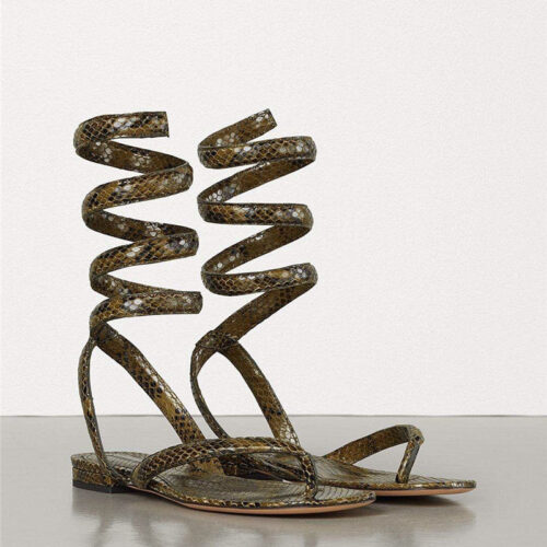 High Quality Luxury Bottega Veneta Wrap-Around Ankle Strap Women Sandals