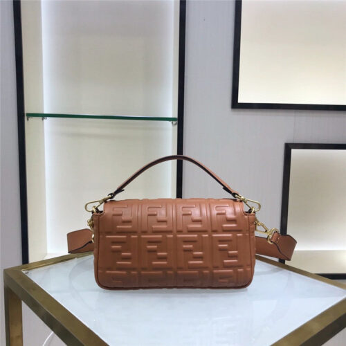 High Quality Luxury Fendi Baguette Medium Brown alternate view