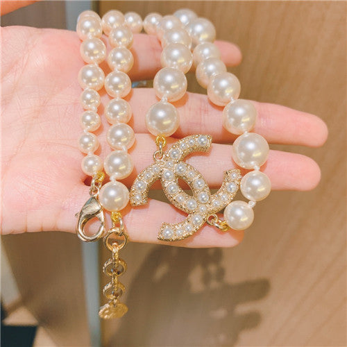 High Quality Luxury Chanel Pearl Choker Necklace alternate view