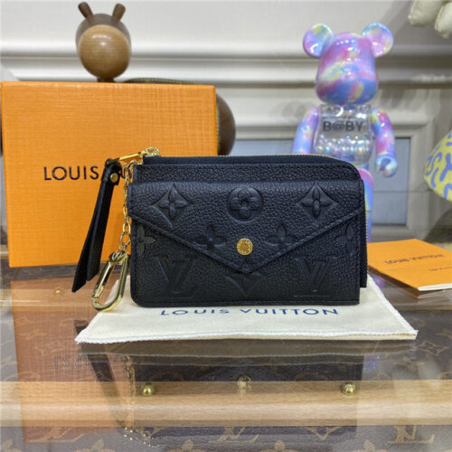 High Quality Luxury Louis Vuitton Card Holder Recto Verso Black