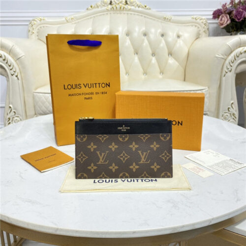 High Quality Luxury Louis Vuitton Slim Purse Monogram Brown alternate view