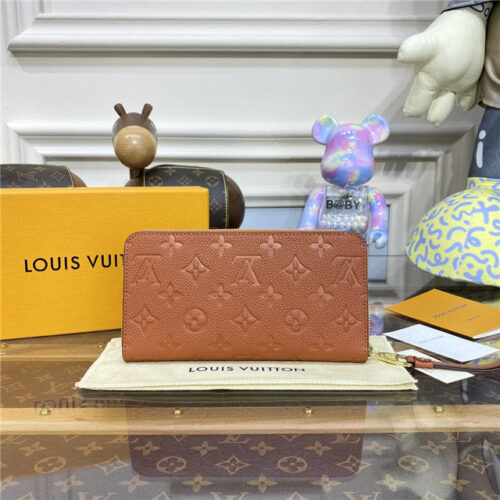 High Quality Luxury Louis Vuitton Zippy Wallet Cognac Brown alternate view