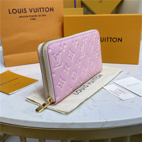 High Quality Luxury Louis Vuitton Zippy Wallet Pink alternate view