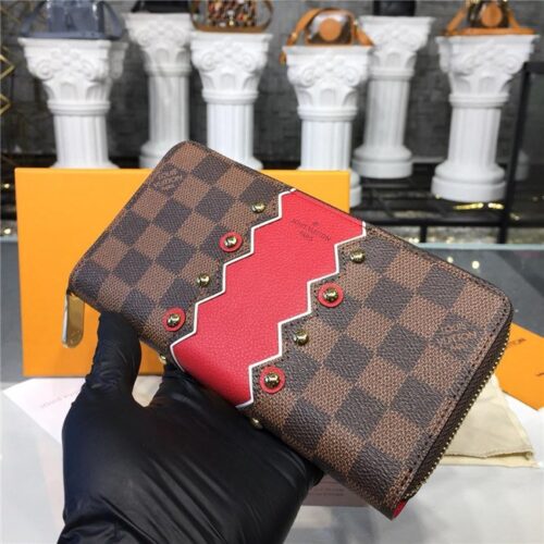 High Quality Luxury Louis Vuitton Zippy Wallet Damier Ebene Canvas alternate view