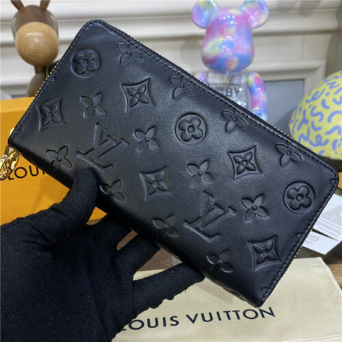 High Quality Luxury Louis Vuitton Zippy Wallet Black alternate view