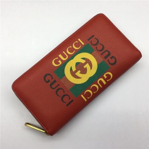 High Quality Luxury Gucci Print Leather Zip Around Wallet (Varied Colors) product detail