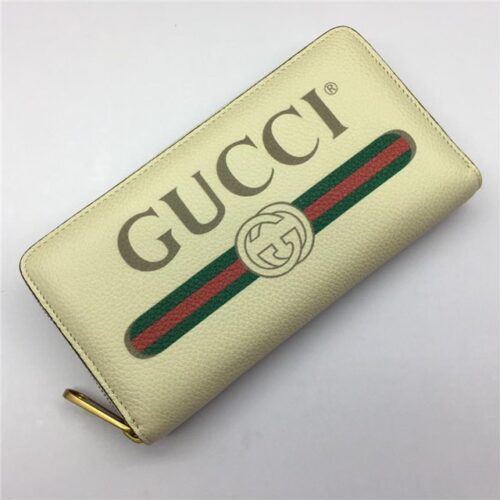 High Quality Luxury Gucci Print Leather Zip Around Wallet (Varied Colors) product detail