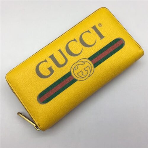 High Quality Luxury Gucci Print Leather Zip Around Wallet (Varied Colors) product detail