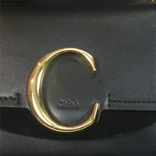 High Quality Luxury Chloe C Mini Square Bag Black product detail