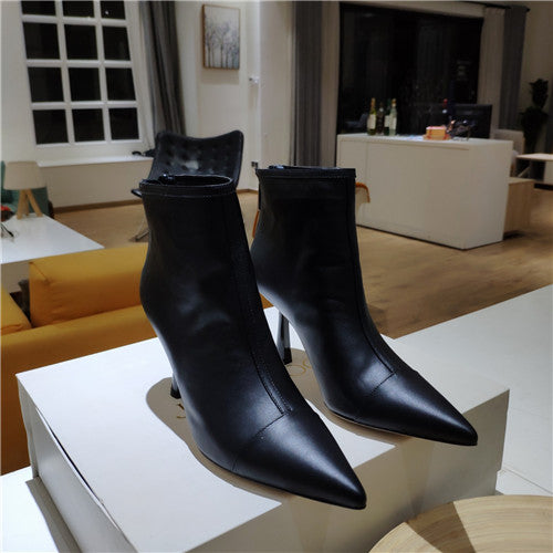 High Quality Luxury Jimmy Choo Leather High Heel Boots